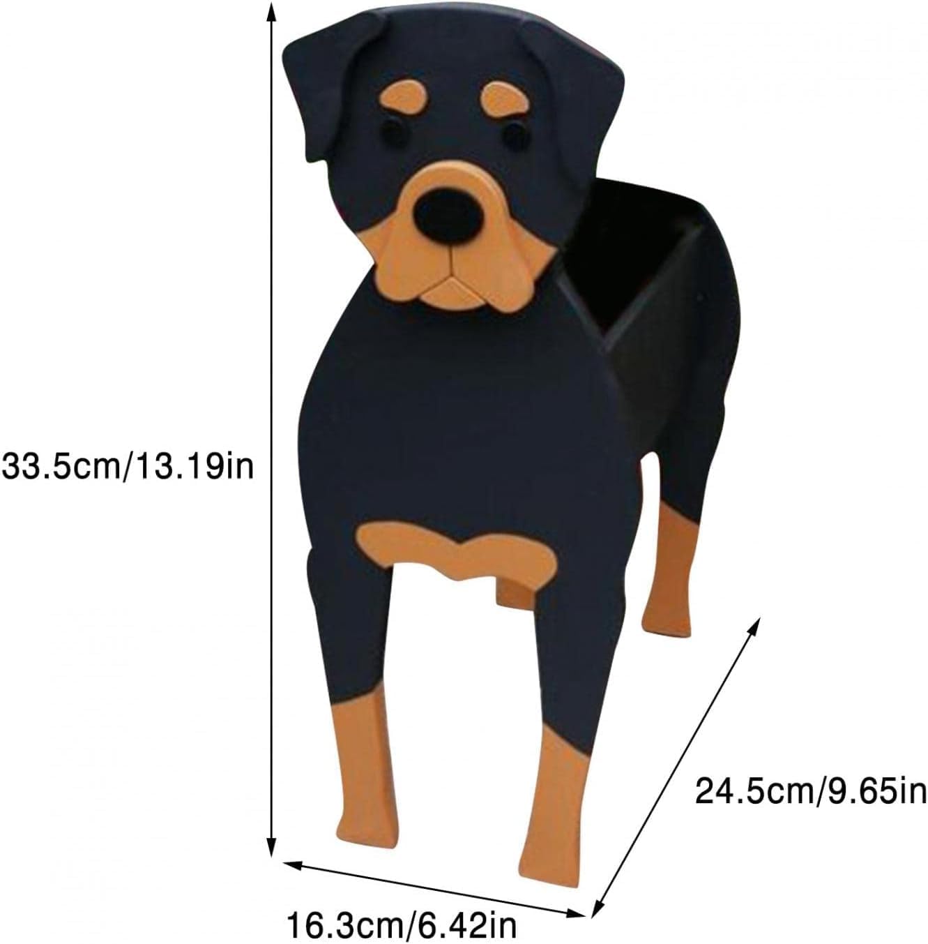 Dog Planter Plant Pots, Animal Shaped Planter Pot, Premium Garden Succulent Plant Pots Cute Dog Design, Storage Container Planters for Indoor (Rottweiler Planter)