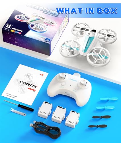 Drone for Kids&ndash;World's First Dual Module Lighting Kids Drone, 3pcs Batteries Starship Kids Drone,One-Key Takeoff,360&deg; Flip,Auto-spin,Type-C Charging, Unique kids drones for age 6-8,8-12