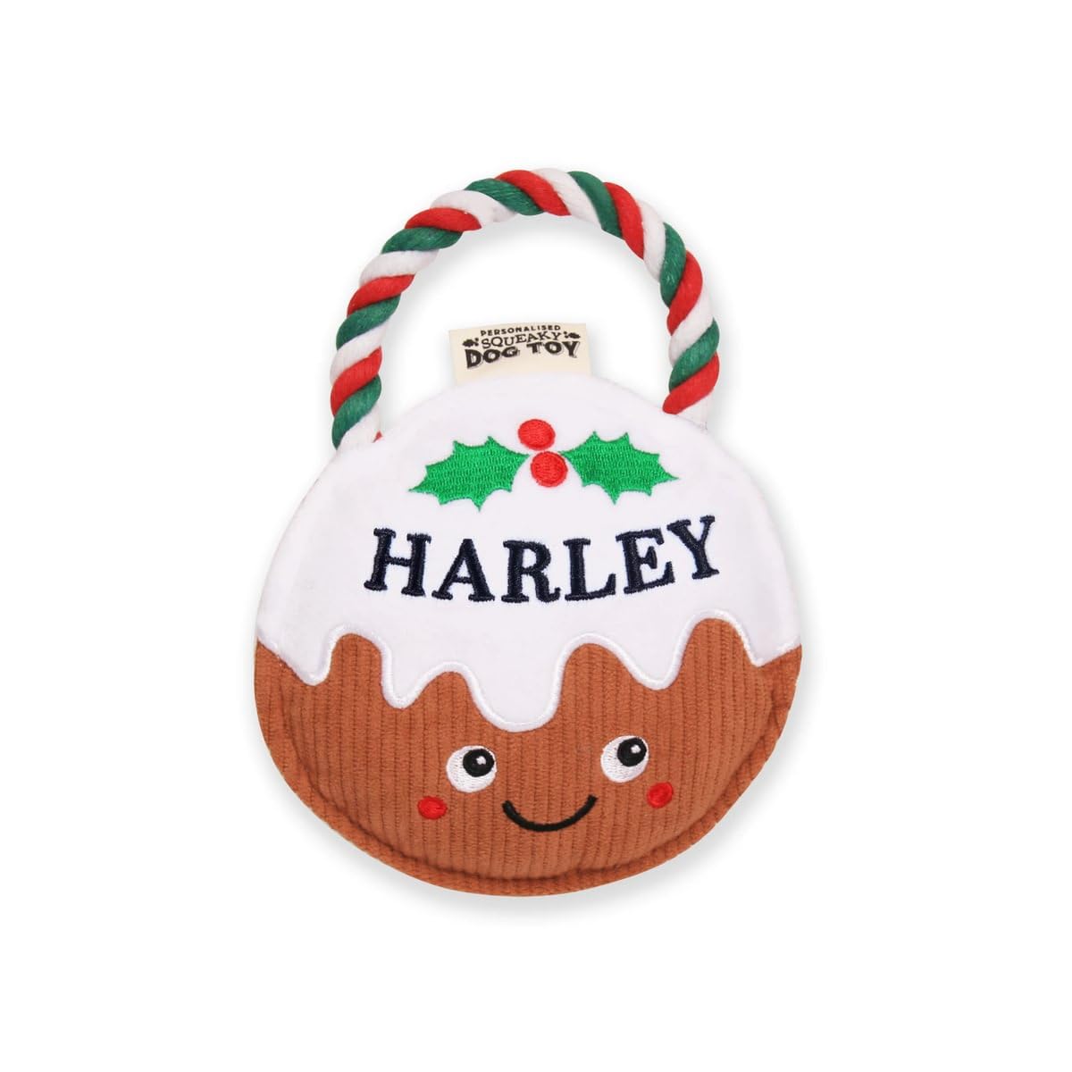 History & Heraldry Personalised Christmas Pudding Dog Toy (Harley) — image 1