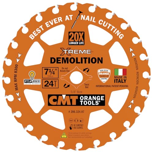 CMT 286.324.07 7-1/4in. 24T Carbide Tipped Xtreme Demolition Blade