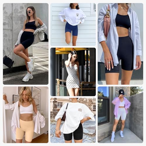 Image of YADIFEN Slip Shorts for Under Dresses Women Seamless Anti Chafing Underwear Shaping Boyshort Smooth Thigh Biker Short Panties