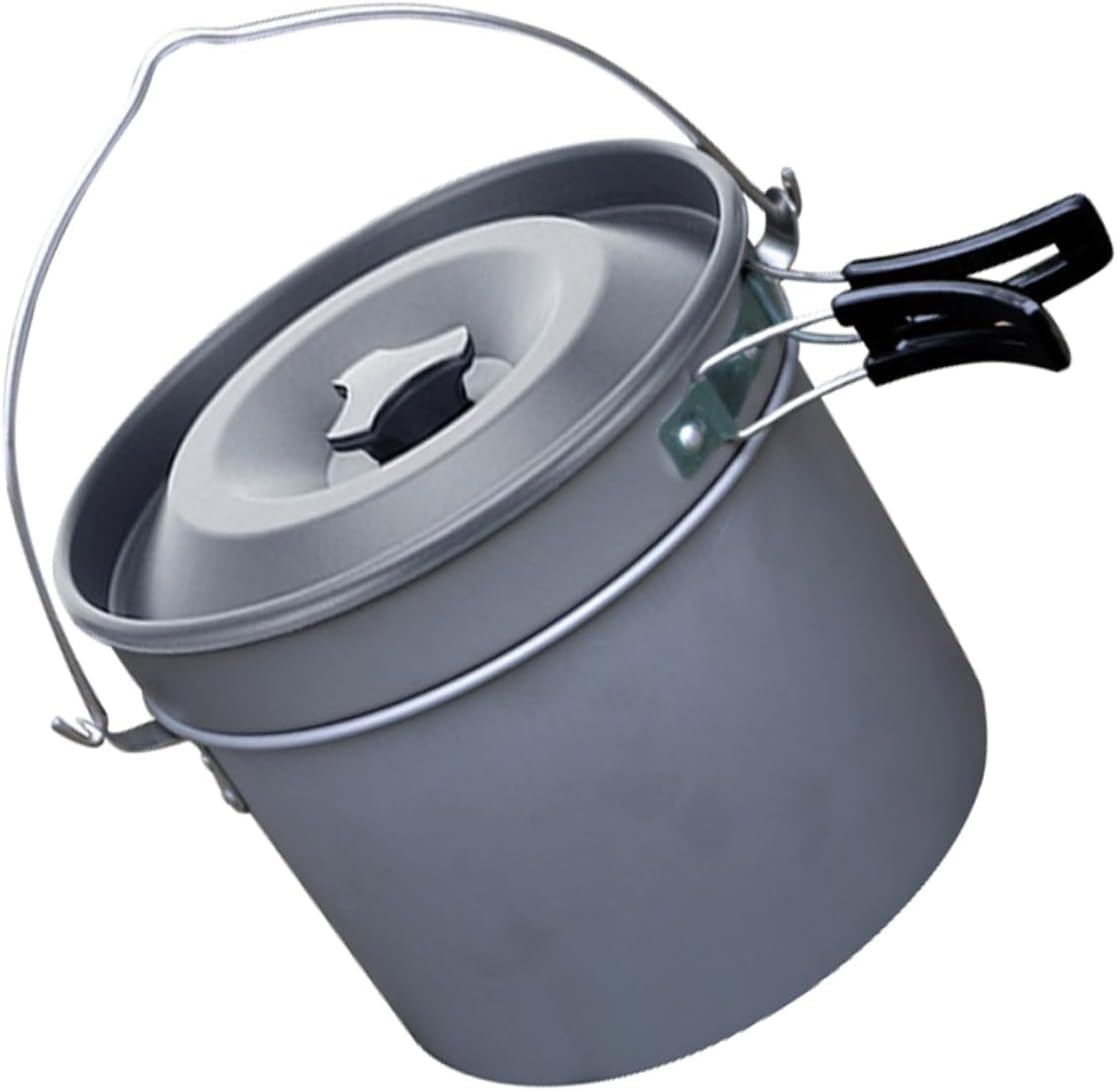 1set Portable Outdoor Camping Cookware for People Lightweight Non-stick Cooking Pots and Pans for Hiking Backpacking and Picnics