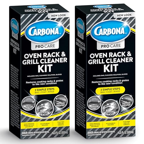 Comparison: Best Cleaner For Oven Grease 8 Carbona Oven Rack & Grill Cleaner | Eliminates Thick Grease & Build-Up | Griddle & BBQ Cleaning Solution | 16.8 Fl Oz, 2 Pack