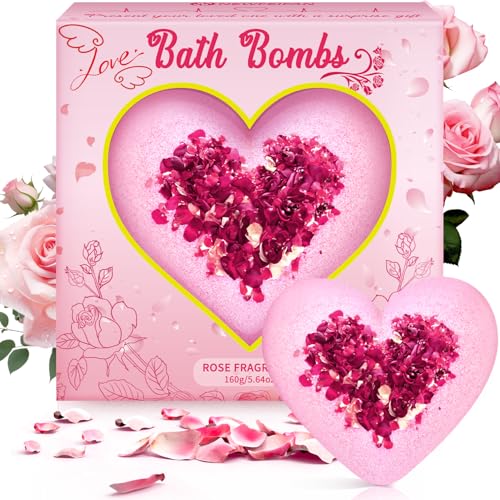 NEWFEIFAN Bath Bombs for Women XXL Rose Essential Oil Gifts for Mom Wife