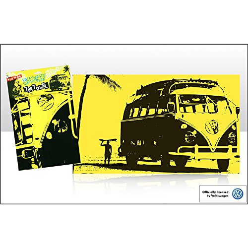VW Tea Towel, Yellow Silhouette