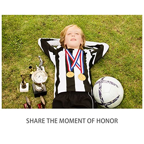 Abaokai 12 Pieces Gold Award Medals, Championship Trophy Style For Sports, Competitions, Party, Spelling Bees, Olympic Style, 2 Inches #TOP5