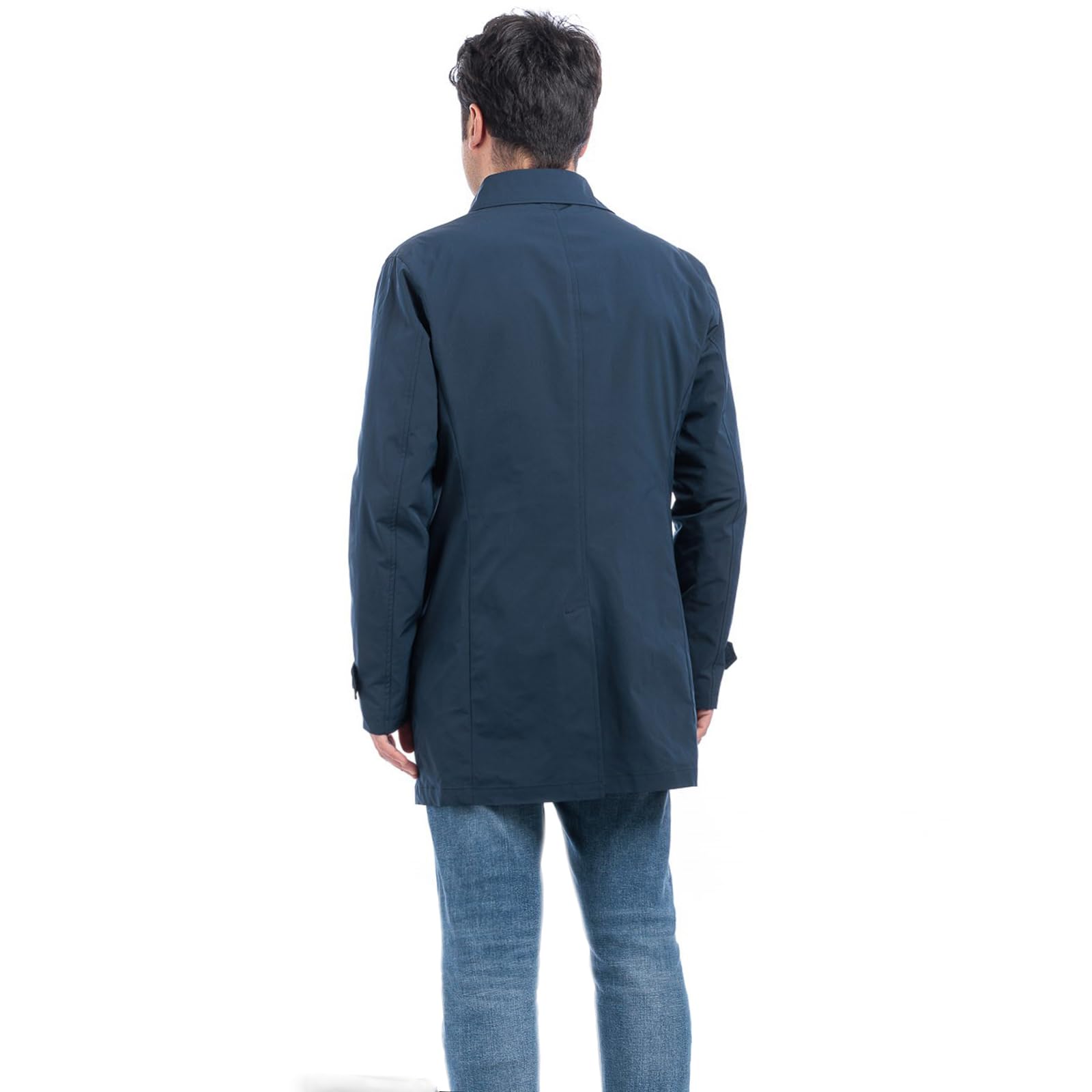 Trench Sartoriale Uomo Primaverile Cappotto Impermeabile Soprabito Estivo Leggero Elegante Cappottino Lungo Colletto Classico Stile Casual