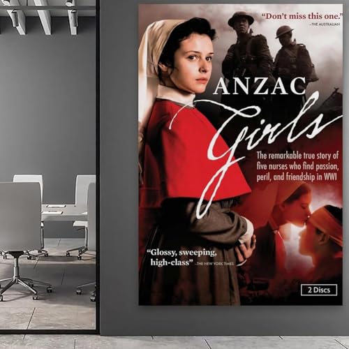 HAUEBDANSEY ANZAC Girls Posters Aesthetic Vintage Wall Art Canvas Poster Decorative Painting Living Room Bed Room Decor 24x36inch(60x90cm) Frame-style - Image 5