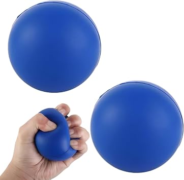 2Pcs Hand Exercise Grip Ball, Blue Finger Strengthener, Wrist and Hand Training Tool for Sports and Fitness
