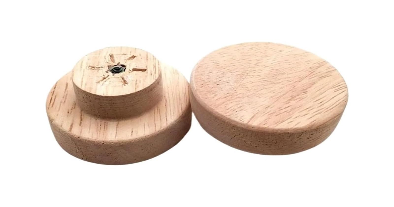 Opeximatun 5pcs Wooden Round Drawer Cabinet Knobs(50x25mm)