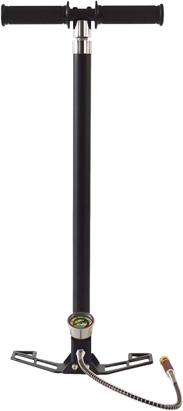 TECHTONGDA High Pressure Hand Pump 4 Stage Operated Air Pump Air Rifle Filling Stirrup Pump