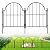 Blingluck Garden Fence, 22 in(H) x 130 in(L) Arched Rustproof Metal No Dig Fence Garden Fence Border, Ground Stake Animal Barrier Fence for Rabbit Dog, Outdoor Decor for Yard & Patio