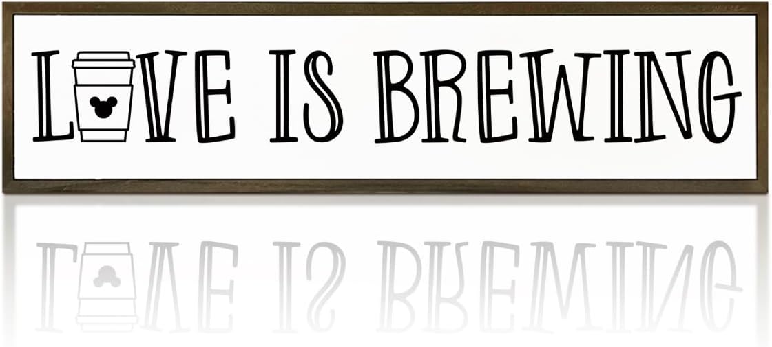 Letrero de decoración de café, letreros de amor para decoración de cocina del hogar, decoración de estación de café para pared, decoración de