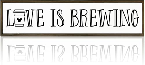 Letrero de decoración de café, letreros de amor para decoración de cocina del hogar, decoración de estación de café para pared, decoración de