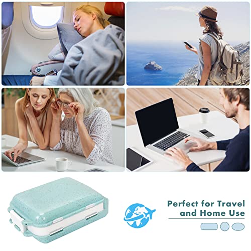 Skycase Pill Organizer, [2 Pack] Pill Cases, [Folding Design] Weekly Pill Case Organizer 7 Day, 8 Compartments Portable Travel Pill Box For Pocket Purse Medicine Vitamin Holder Container,Blue #TOP6