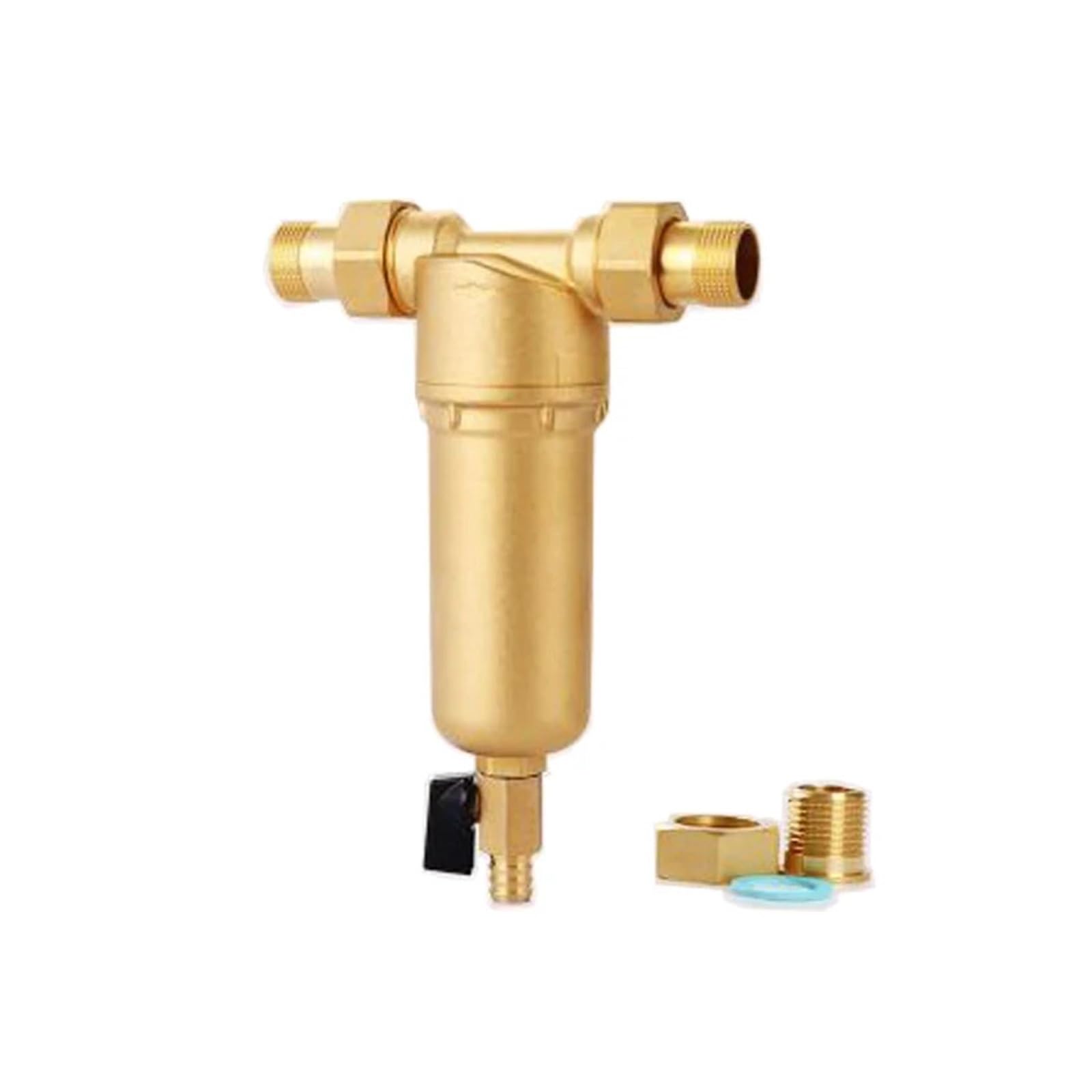 1/2 "pollici 3/4" pollici prefiltro in ottone for acqua DN15 DN20 purificatore in rame pieno filtro for l'acqua for uso domestico parte di purificazione prefiltro(3/4")