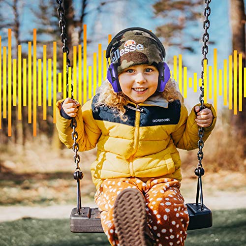 Huarui Noise Cancelling Ear Muffs For Shooting Hunting, Adjustable Shooting Ear Muffs,Shooters Ear Protection Safety Ear Muffs, Lightweight Ear Muffs Noise Protection (Purple) #TOP2