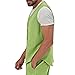 Vest for Men Casual Linen Waistcoat Button Down Sleeveless Thin Vest Beach Cardigan Outdoor Casual Tops Business Suit Green