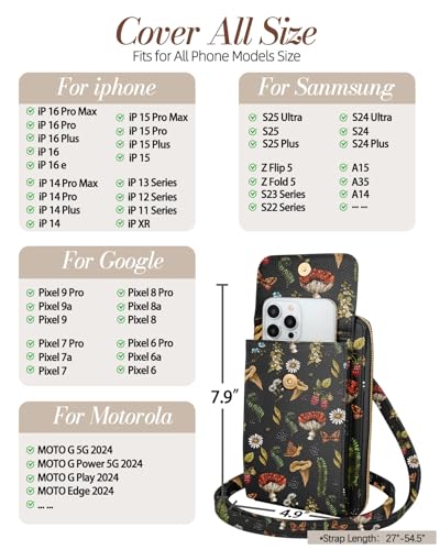Image of Miss Adola Zipper Cell Phone Crossbody Bag for Women