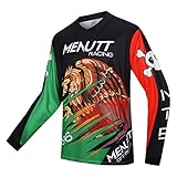MENUTT Racing Men's Long Sleeve Off-Road Mexico Jersey Mountain Bike MTB Jersey Downhill&Motocross Shirts