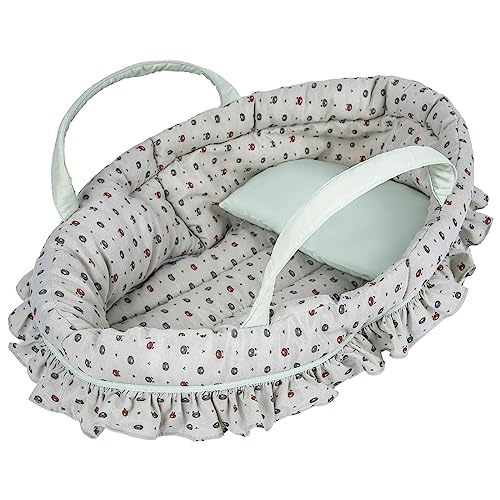 Rakki Dolli Doll Carry Cot Set, Sweet Dreams Soft Bassinet Doll Carrier Includes 1 Cot and 1 Pillow, Fits for 16 Inch American Girl Dolls 006