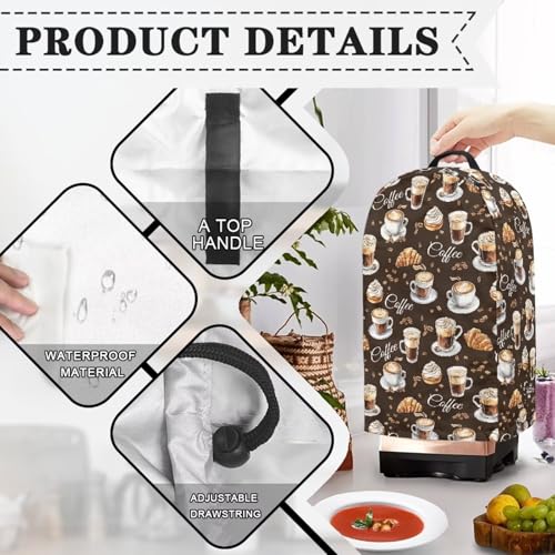 Funda para licuadora y cafetera, cubierta anti polvo miniatura 5