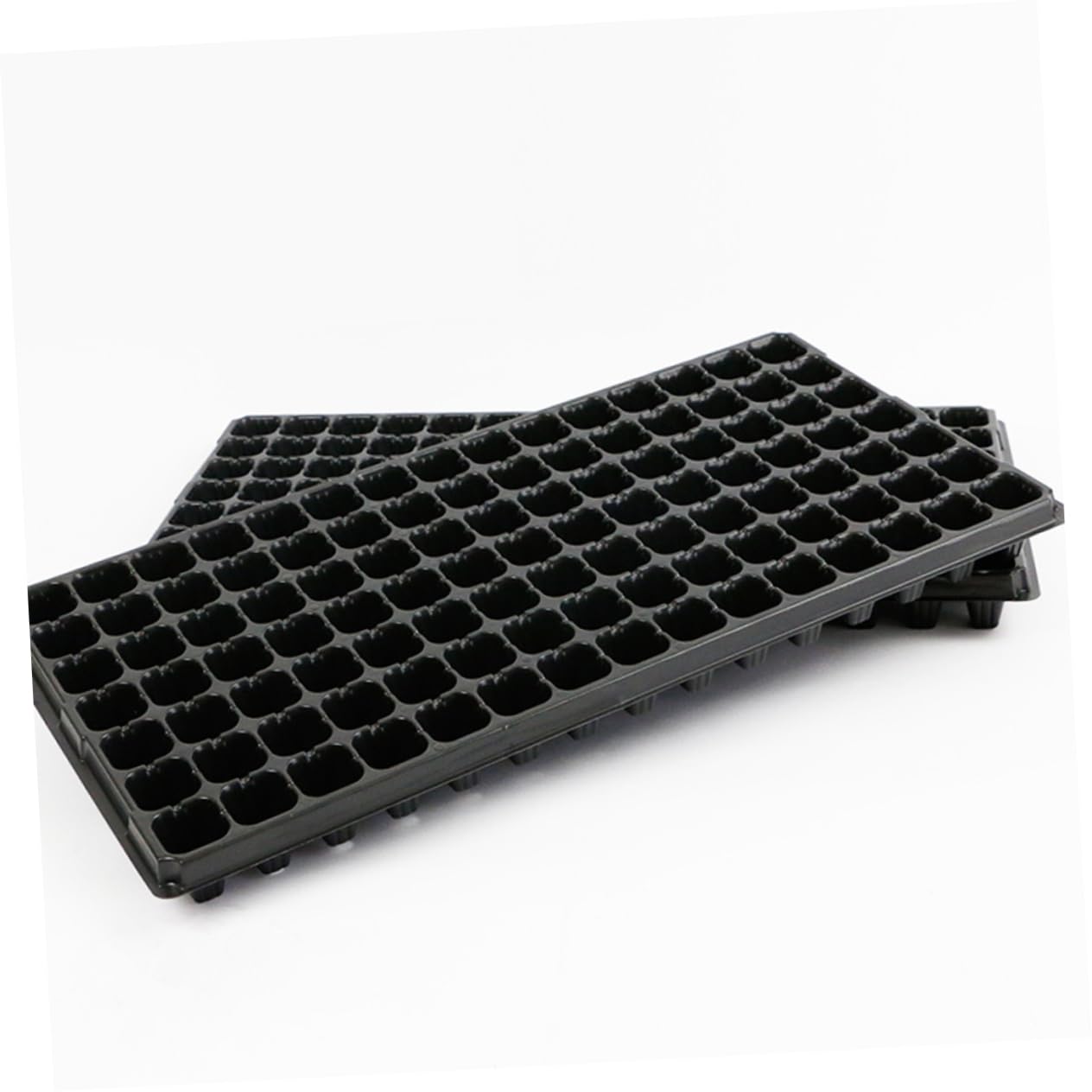 UKCOCO Vassoio di Germinazione 105 Celle in PVC, 10 Pezzi Nero