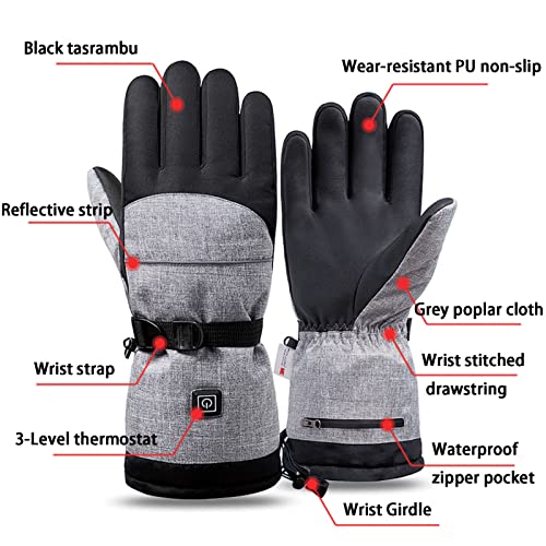 Gants chauffants imperméables rechargeables pour écran tactile