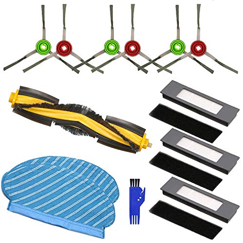 MTKDu00ae Accesorios de Recambio para Aspiradora Ecovacs Deebot OZMO 950 - Kit de Cepillos Filtros y Mopas - Pack de 16 PCS