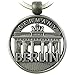 Produktbild Schlüsselanhänger Berlin Souvenirs, Geschenk, Andenken - runder Keychain mit Skyline aus Metall für Deutschland. Mitbringsel für Paare, passend für Taschen, Rucksäcke, Autoschlüssel