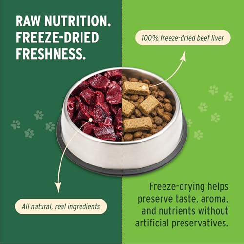 Image of Nutri Bites Freeze Dried Beef Liver Dog & Cat Treats, Single Ingredient High Protein Pet Treats, 17.6 oz