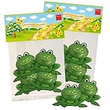 Individually Wrapped Chocolate Frogs in Green Foil, Gourmet German Frog Candy, Bulk Party Favor Treats, Pack of 2