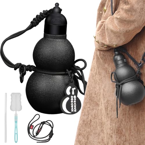 Botella de agua de acero inoxidable de 580 ml con pajilla de correa, vasos de gran capacidad para hombres y mujeres, deportes, pesca, senderismo, botella de agua reutilizable para y con diseño ligero