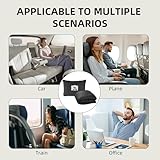 2 in 1 Travel Blanket and Pillow, Soft Blanket and Travel Pillow for Airplane & Car, Long Flight Essential for Women Men, Portable Office Blankets with Luggage Sleeve & Backpack Clip（Black） - Image 7