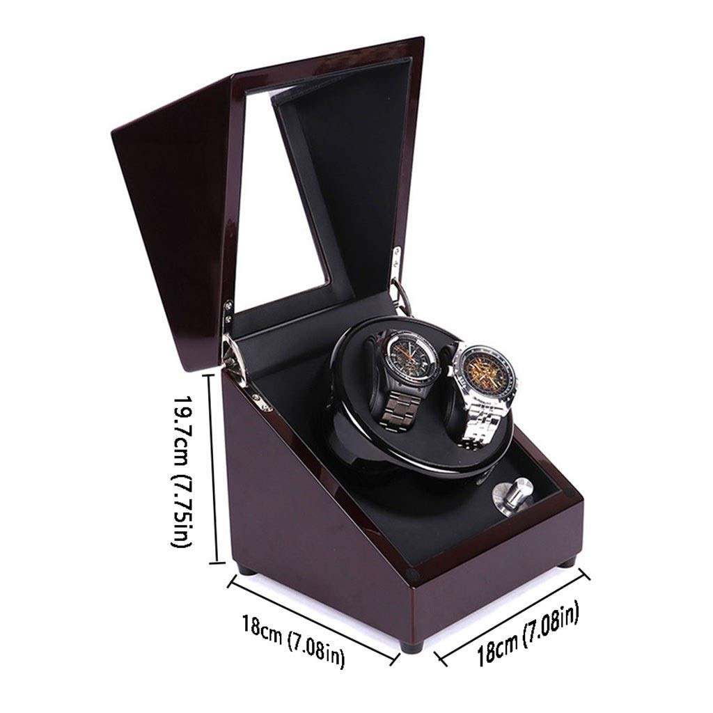 LXMQEF Scatole Porta Orologi Automatiche Doppie in Legno per 2 Orologi [100% Fatte a Mano]