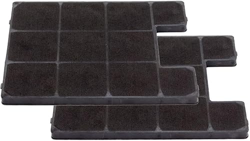 AllSpares Aktivkohlefilter (x2) für Dunstabzugshauben geeignet für Amica KF 17147, Domatix KCC 703 & Teka FW-K 225 (228x202x14mm)
