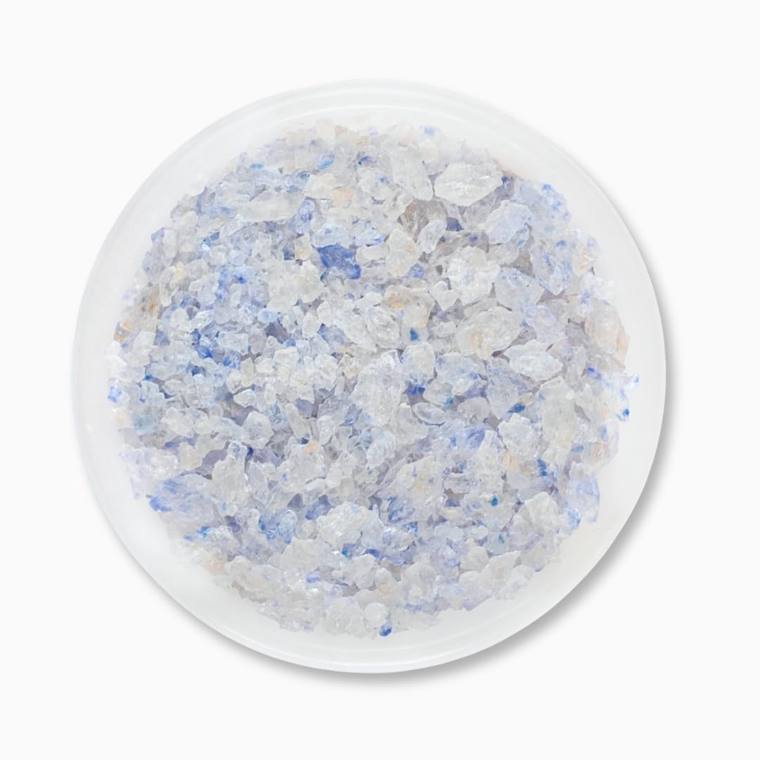 EUPHERBIA Blue Salt, Coarse, Rare Mineral Salt, High Potassium, Lower Sodium, Natural, Unprocessed, Hand Harvested, Kosher Certified, 100g (3.5 Oz)