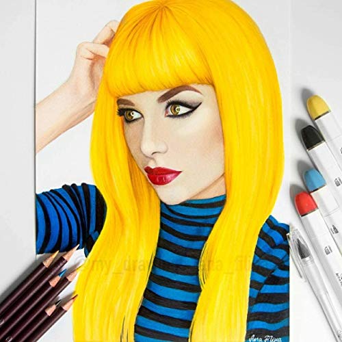 24 Professional Brush Markers Set for Drawing Manga Markers Illustration with Blender Sketch Marker Copic Markers Alternative