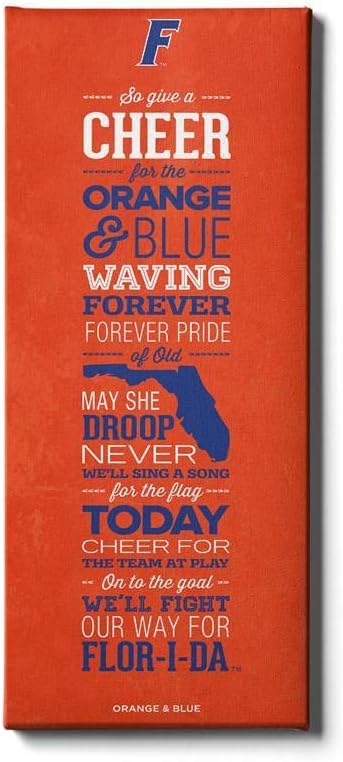 College Wall Art Florida Gators - Florida Orange and Blue Photo Canvas