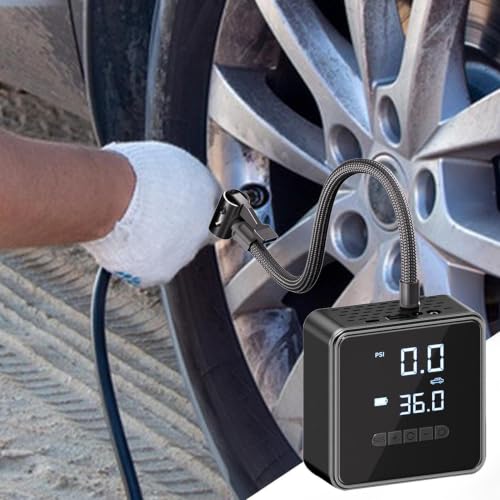 Compresor de aire portátil e inflador de neumáticos inalámbrico con batería recargable 8