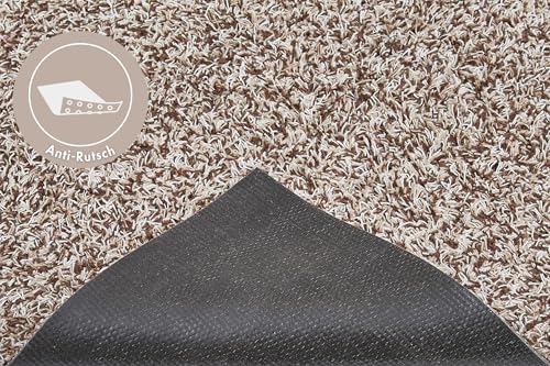 andiamo Fußmatte innen Samson – waschbare Baumwoll-Schmutzfangmatte - rutschfest, saugstark & hochwertig - Fußabtreter für den Eingang | 60 x 100 cm, Hellbeige