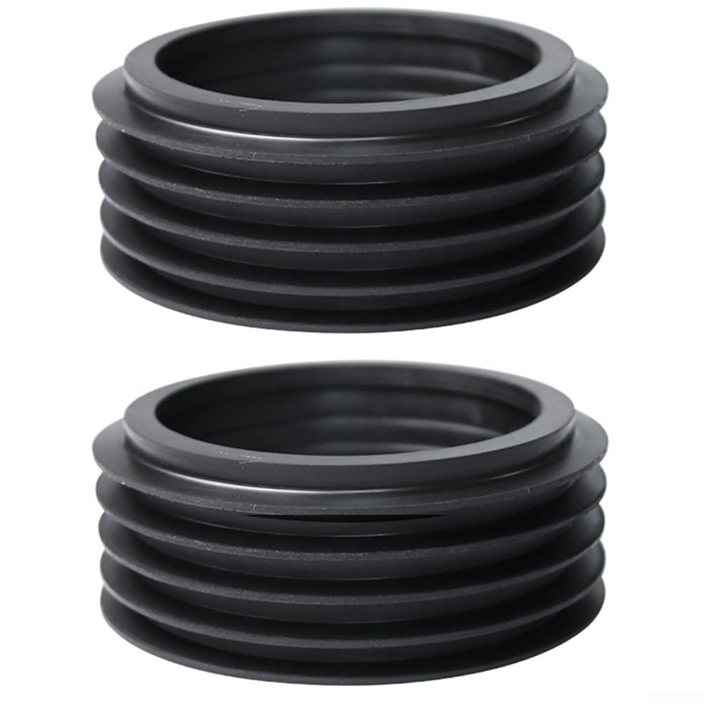Rubber Water Tank Toilet Sewage Pipe Seal Adapter Fits 90Mm To 110Mm Drainage Conversion Prevents Leaks For Home Or Business Plumbing Projects 2 Pieces Black(five floors)