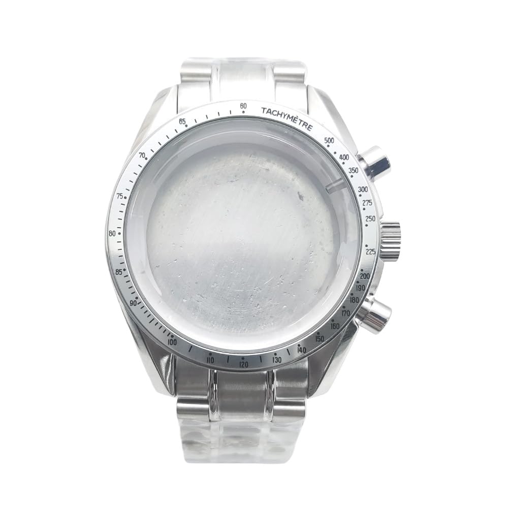 40mm Vintage Montre Modification Kit Adapté pour Mouvement Quartz VK63 32,5mm Cadran, Acrylique Lentille Acier Inoxydable Montre Modding Boîtier pour Omega Speedmaster