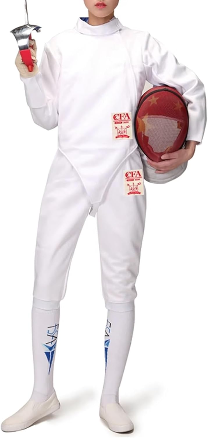 Fencing Suit，Fencing Gear，Fencing Equipment，450N Fencing Suit, Ice Silk Fencing Equipment, for Fencing Training and Competitions(44)