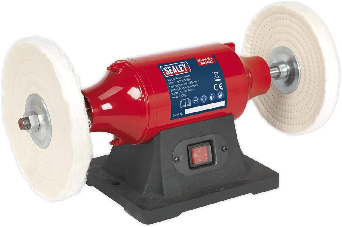 Sealey BB2002 Bench Mounting Buffer/Polisher 200mm 550W/230V
