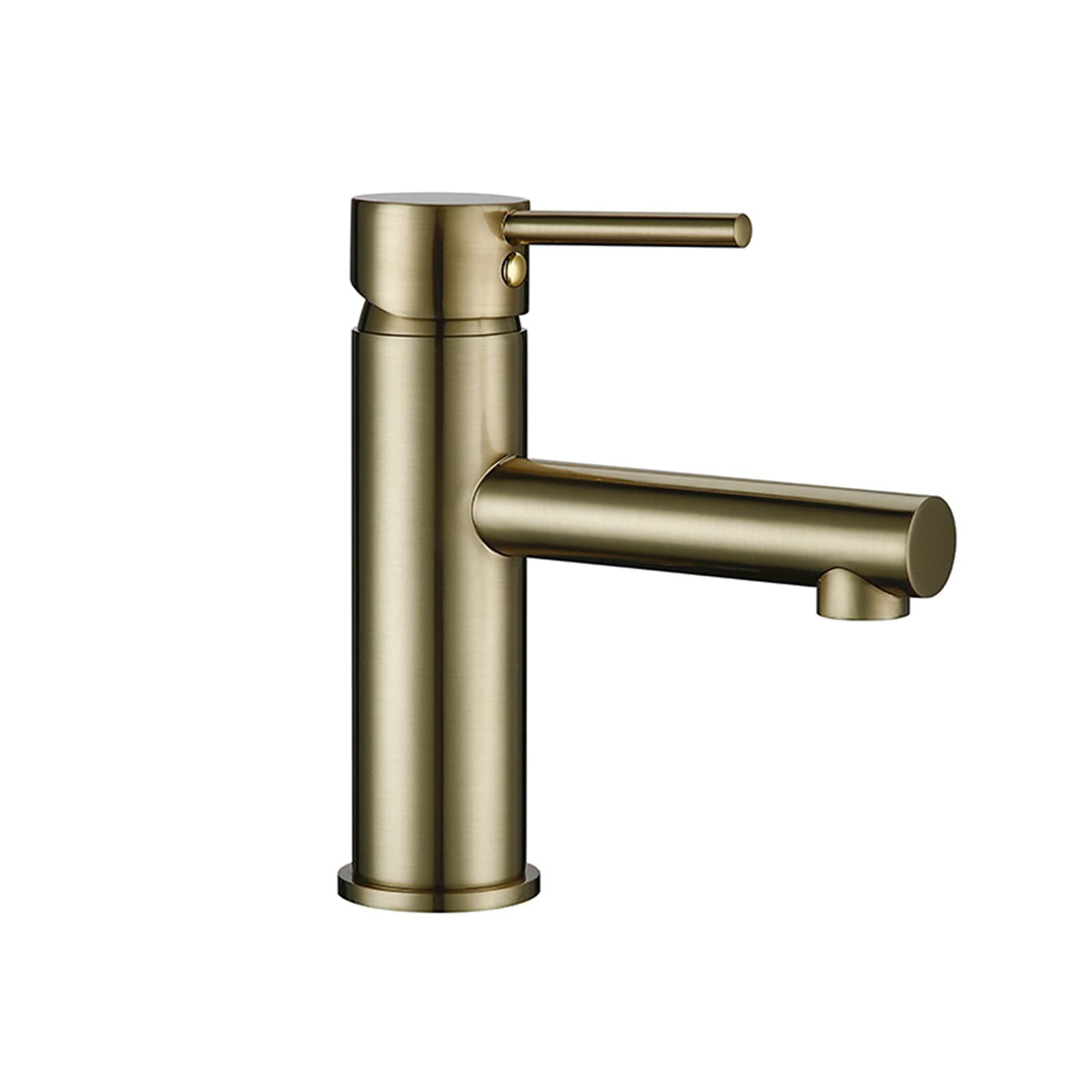 VDOQTLJT Bathroom Sink Faucet Brass Single Handle Basin Mixer Tap with Aerator Hole Hot and Cold Water Countertop Installation Black(Brushed Gold)