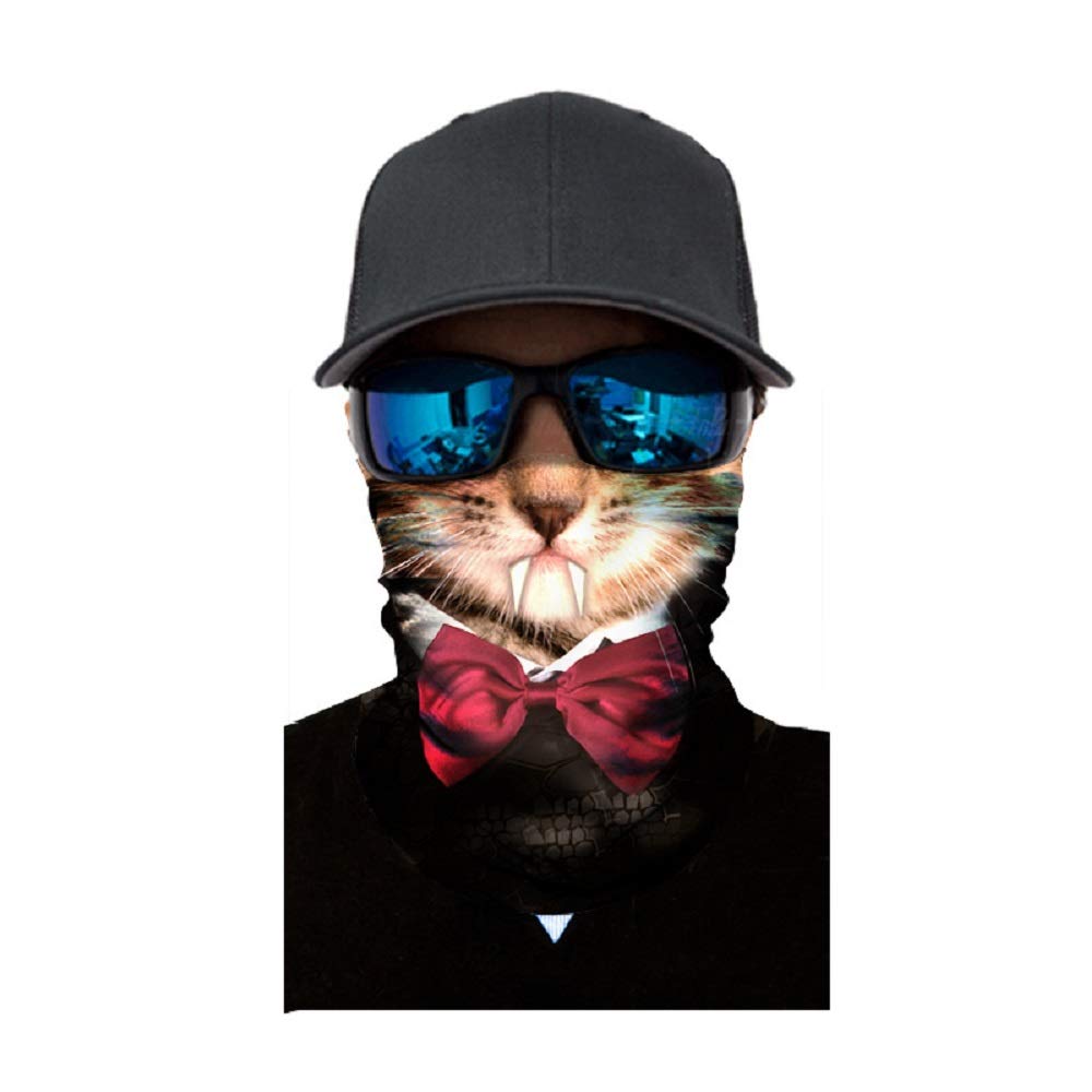 SAINDERMIRA 3D Animal Printed Balaclava Headwear Multifunctional Dust Wind Proof Face Mask For Outdoor Camping, Running, Motorcycling, Fishing, Hunting