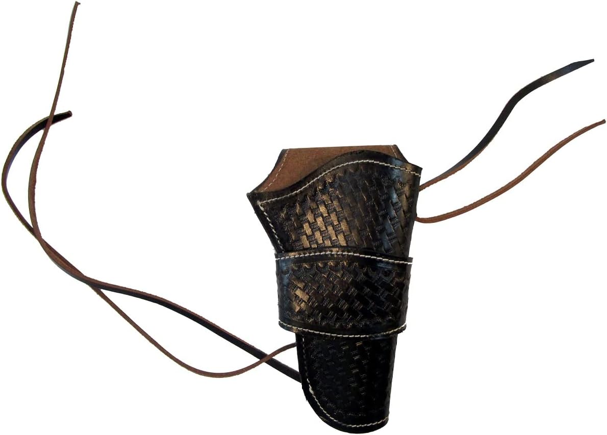 BASKET WEAVE TOOLED GUN HOLSTER SINGLE ACTION WESTERN COWBOY REVOLVER CASE RIGHT HANDED