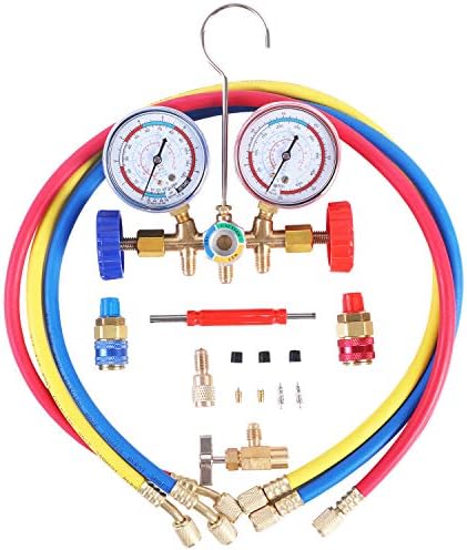 Sutekus AC Gauge Set 3 Way AC Manifold Gauge Set | Ubuy
