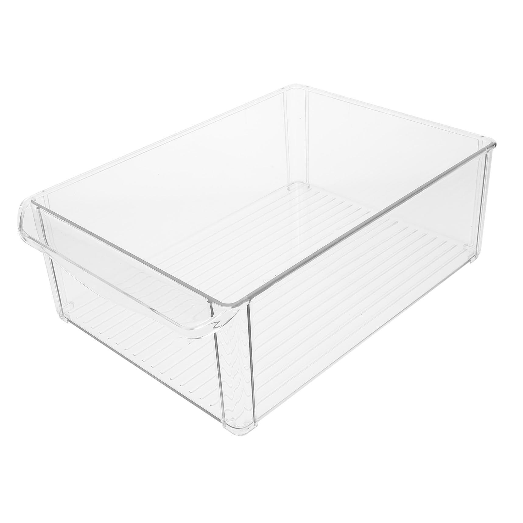 COLLBATH Caja Organizador Para Refrigerador Apilable Contenedor De Alimentos Tapa Material Seguro Diseño Transparente Adecuado Para Frutas y Verduras Uso Cocina 1 Unidad